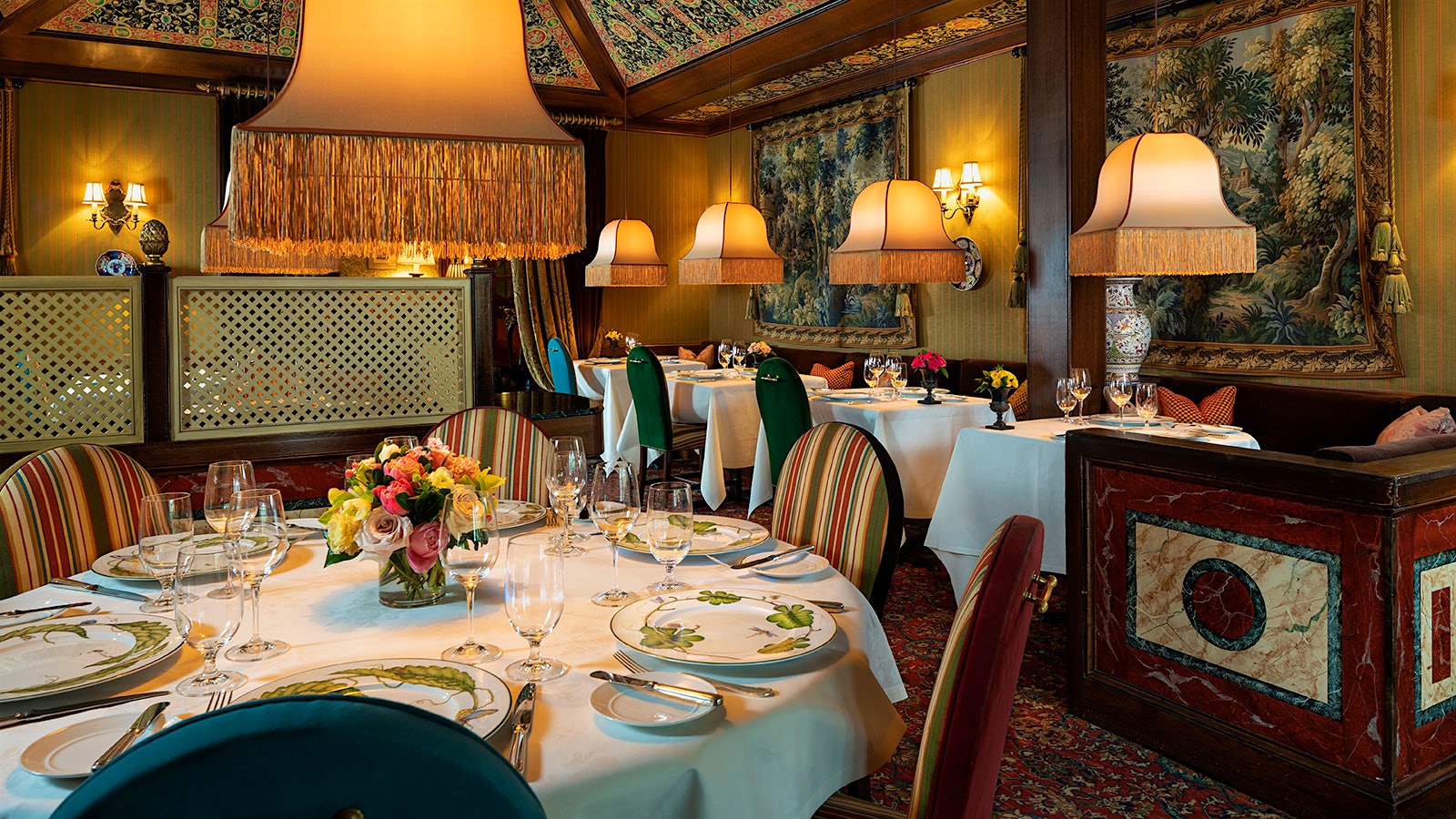 Indoor dining area at the Inn at Little Washington
